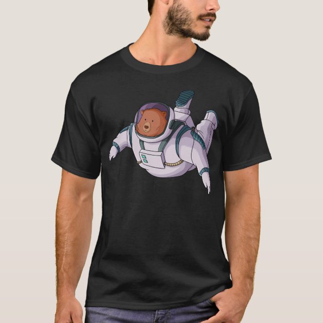 Illustration des Raumbären T-Shirt (Vorderseite)