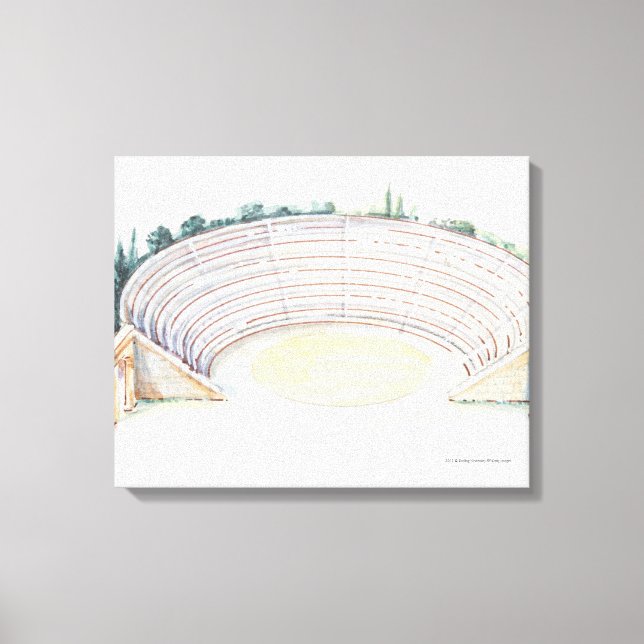 Illustration des römischen Amphitheaters Leinwanddruck (Vorderseite)