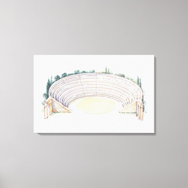 Illustration des römischen Amphitheaters Leinwanddruck (Vorderseite)