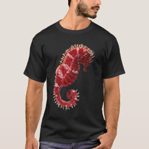 Illustration des roten Seepferdchens T-Shirt