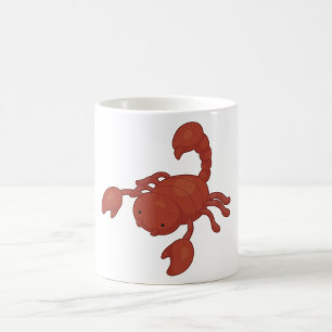 Illustration des roten Skorpions Kaffeetasse