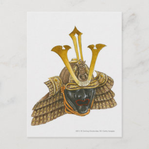 Illustration des Samurai-Helms aus dem 16. Jahrhun Postkarte