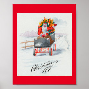 Illustration des Santa-Claus-Feiertags Poster