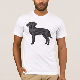 Illustration des schwarzen Labrador Retriever Cart T-Shirt