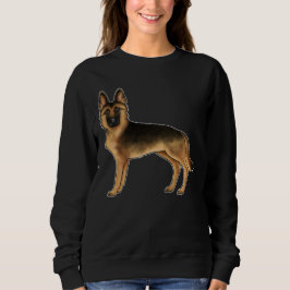 Illustration des Schwarzen und Türkischen Schäferh Sweatshirt