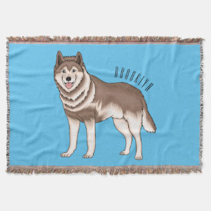 Illustration des sibirischen Husky-Cartoon Decke