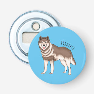Illustration des sibirischen Husky-Cartoon Flaschenöffner