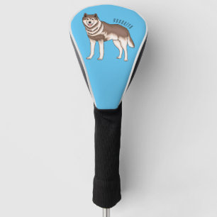 Illustration des sibirischen Husky-Cartoon Golf Headcover