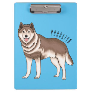 Illustration des sibirischen Husky-Cartoon Klemmbrett