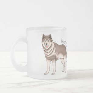 Illustration des sibirischen Husky-Cartoon Mattglastasse