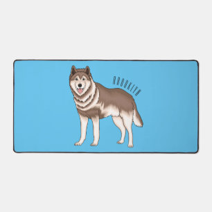 Illustration des sibirischen Husky-Cartoon Schreibtischunterlage
