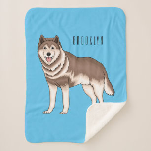Illustration des sibirischen Husky-Cartoon Sherpadecke