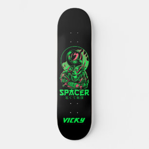 Illustration des Skaters des Astronauten Skateboard