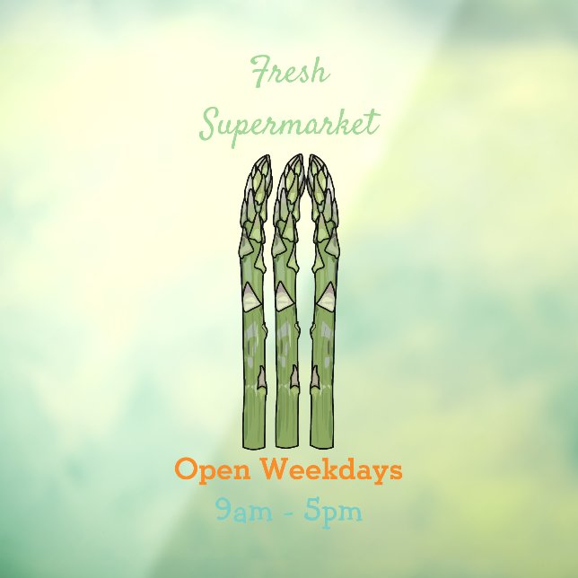 Illustration des Sparagus-Cartoon Fensteraufkleber (Blatt 3)