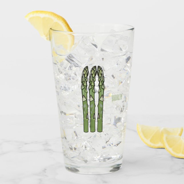 Illustration des Sparagus-Cartoon Glas (Vorderseite Ice)