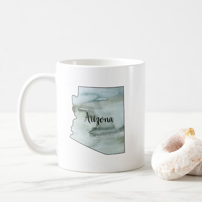 Illustration des Staat Arizona Kaffeetasse (Mit Donut)