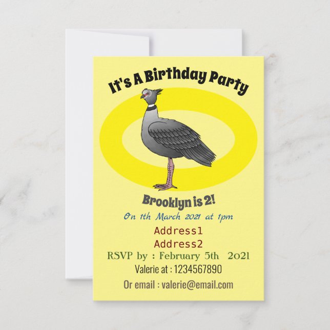 Illustration des südlichen Cartoon der Vogelscheuc Einladung (Vorderseite)