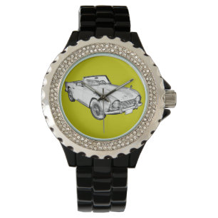 Illustration des Triumph Tr4 Sportwagens Armbanduhr