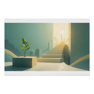 Illustration des universellen Wachstums Poster