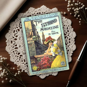 Illustration des Victorian Strand Magazine-Covers Postkarte