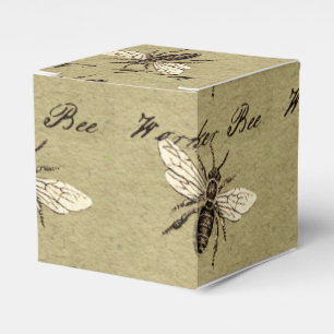 Illustration des Vintagen Bieneninsekts Antike Geschenkschachtel
