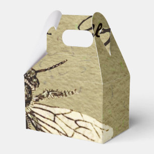 Illustration des Vintagen Bieneninsekts Antike Geschenkschachtel