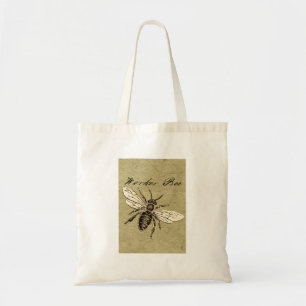 Illustration des Vintagen Bieneninsekts Antike Tragetasche
