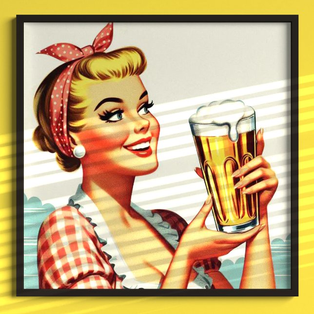 Illustration des Vintagen Bieres Poster (Von Creator hochgeladen)