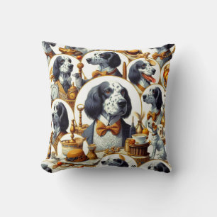 Illustration des Vintagen Englischen Setters Kissen