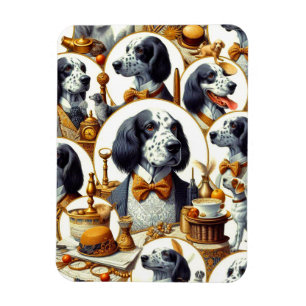Illustration des Vintagen Englischen Setters Magnet