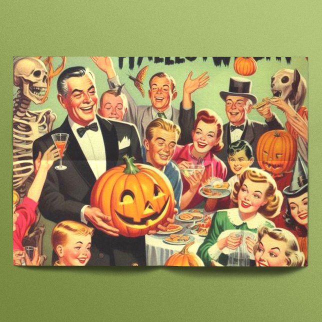 Illustration des Vintagen Halloween-Party Seidenpapier (Von Creator hochgeladen)