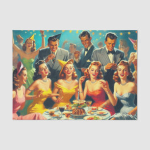 Illustration des Vintagen Party Seidenpapier