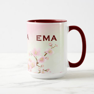 Illustration des weichen rosa Frühlings Tasse