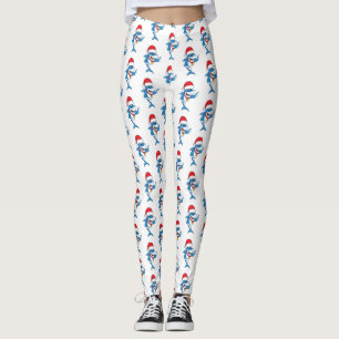 Illustration des Weihnachtshais-Cartoon Leggings