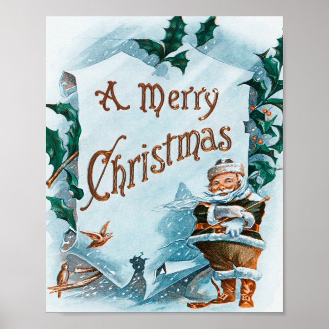 Illustration des Weihnachtsurlaubs Poster (Vorne)