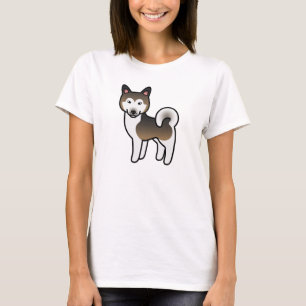 Illustration des weißen Alaskan Malamute Dog T-Shirt