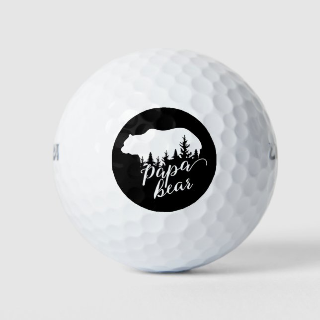Illustration des Weißen und Schwarzen Waldes Vater Golfball (Vorderseite)