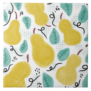 Illustration des Whimisical Pear Pattern Fliese