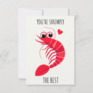 Illustration des Whimsical Shrimp-Zeichens für Spa Karte