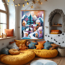 Illustration des Whimsical Winter Village