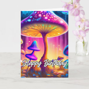 Illustration des Wild Psychedelic Mushroom Forest Karte