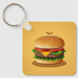 Illustration des Yummy Cheeseburger Schlüsselanhänger