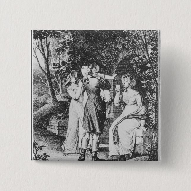 Illustration "die Sorgen von Werther" vorbei Button (Vorderseite)