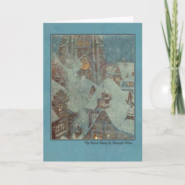 Illustration Edmund Dulac von der Schnee-Königin Karte (Vorderseite)