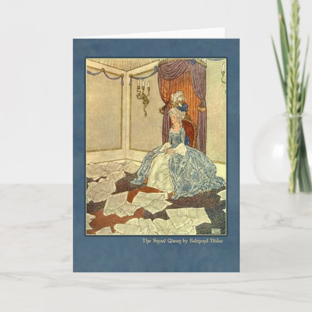 Illustration Edmund Dulac von der Schnee-Königin Karte (Vorderseite)