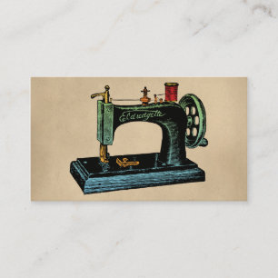 Illustration einer alten Nähmaschine Visitenkarte