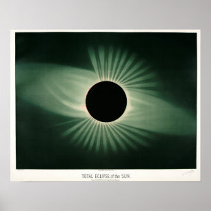 Illustration einer alten Sonnenfinsternis Poster