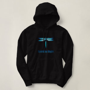 Illustration einer blauen Libelle im Flug Hoodie