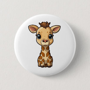 Illustration einer Cartoon-Giraffe Button