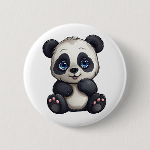 Illustration einer Cartoon-Panda Button